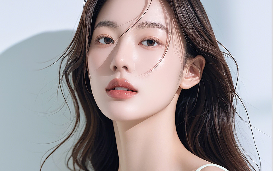 이비인후과 협진 정밀 분석을 통해 안전하고 조화로운 맞춤형 코성형 결과를 표현한 여성 모델 이미지